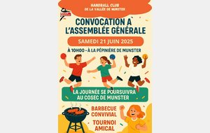 Assemblée générale - Repas et Tournoi de fin de saison